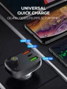LDNIO FM transmitter & φορτιστής C704Q, USB-C/2x USB, 36W, Bluetooth, μαύρο 8