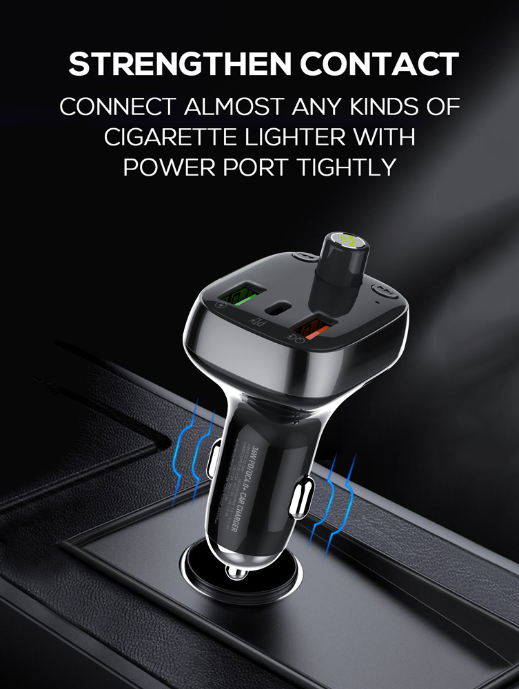 LDNIO FM transmitter & φορτιστής C704Q, USB-C/2x USB, 36W, Bluetooth, μαύρο 11 LDNIO FM transmitter & φορτιστής C704Q, USB-C/2x USB, 36W, Bluetooth, μαύρο - Image 9