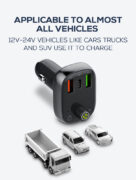 LDNIO FM transmitter & φορτιστής C704Q, USB-C/2x USB, 36W, Bluetooth, μαύρο 25 LDNIO FM transmitter & φορτιστής C704Q, USB-C/2x USB, 36W, Bluetooth, μαύρο 12