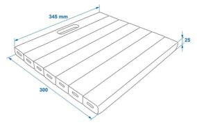 PROPLUS αφρώδες μαξιλάρι γονατίσματος 580012, 30x34.5x2.5cm, μπλε 4