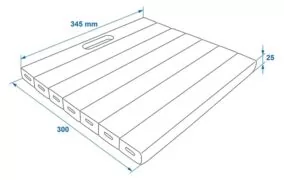 PROPLUS αφρώδες μαξιλάρι γονατίσματος 580012, 30x34.5x2.5cm, μπλε 4