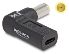 DELOCK αντάπτορας τροφοδοσίας 60012, USB-C σε IBM 7.9x5.5mm, 90°, μαύρος