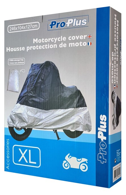 PROPLUS κουκούλα μηχανής 610257 με θήκη, XL 246x104x127cm, μπλε/ασημί 4 PROPLUS κουκούλα μηχανής 610257 με θήκη, XL 246x104x127cm, μπλε/ασημί - Image 2