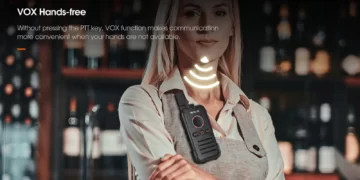 Retevis RB645 mini pompodektis PMR446 Dual PTT