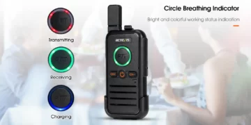 Retevis RB645 mini pompodektis PMR446 Dual PTT