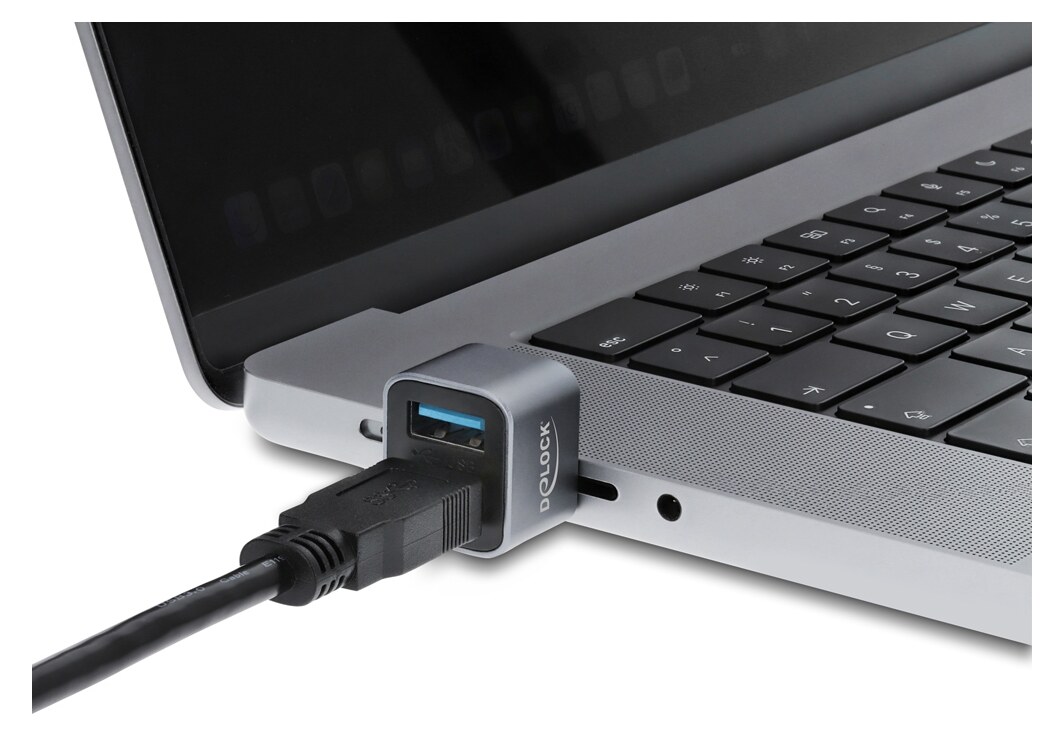 DELOCK mini USB hub 64359, 2x θυρών, USB 3.2, 10Gbps, USB-C σύνδεση, γκρι 4 DELOCK mini USB hub 64359, 2x θυρών, USB 3.2, 10Gbps, USB-C σύνδεση, γκρι - Image 2
