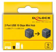 DELOCK mini USB hub 64359, 2x θυρών, USB 3.2, 10Gbps, USB-C σύνδεση, γκρι 9 DELOCK mini USB hub 64359, 2x θυρών, USB 3.2, 10Gbps, USB-C σύνδεση, γκρι 4