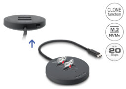 DELOCK docking station για M.2 NVMe PCIe SSD 64364, 2 θέσεων, 20Gbps, clone function, μαύρο 10 DELOCK docking station για M.2 NVMe PCIe SSD 64364, 2 θέσεων, 20Gbps, clone function, μαύρο 3