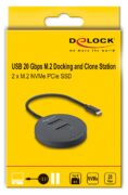 DELOCK docking station για M.2 NVMe PCIe SSD 64364, 2 θέσεων, 20Gbps, clone function, μαύρο 13 DELOCK docking station για M.2 NVMe PCIe SSD 64364, 2 θέσεων, 20Gbps, clone function, μαύρο 6