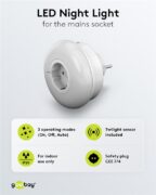 GOOBAY LED φωτιστικό νυκτός 64566 με πρίζα schuko, 6500K, IP20 2