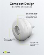 GOOBAY LED φωτιστικό νυκτός 64566 με πρίζα schuko, 6500K, IP20 4