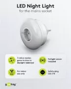 GOOBAY LED φωτιστικό νυκτός 64567, πρίζα schuko, 3 χρώματα φωτός, 6500K 11 GOOBAY LED φωτιστικό νυκτός 64567, πρίζα schuko, 3 χρώματα φωτός, 6500K 3