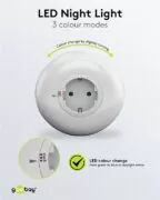 GOOBAY LED φωτιστικό νυκτός 64567, πρίζα schuko, 3 χρώματα φωτός, 6500K 13 GOOBAY LED φωτιστικό νυκτός 64567, πρίζα schuko, 3 χρώματα φωτός, 6500K 5