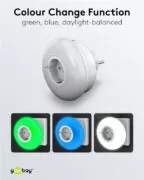 GOOBAY LED φωτιστικό νυκτός 64567, πρίζα schuko, 3 χρώματα φωτός, 6500K 10 GOOBAY LED φωτιστικό νυκτός 64567, πρίζα schuko, 3 χρώματα φωτός, 6500K 2