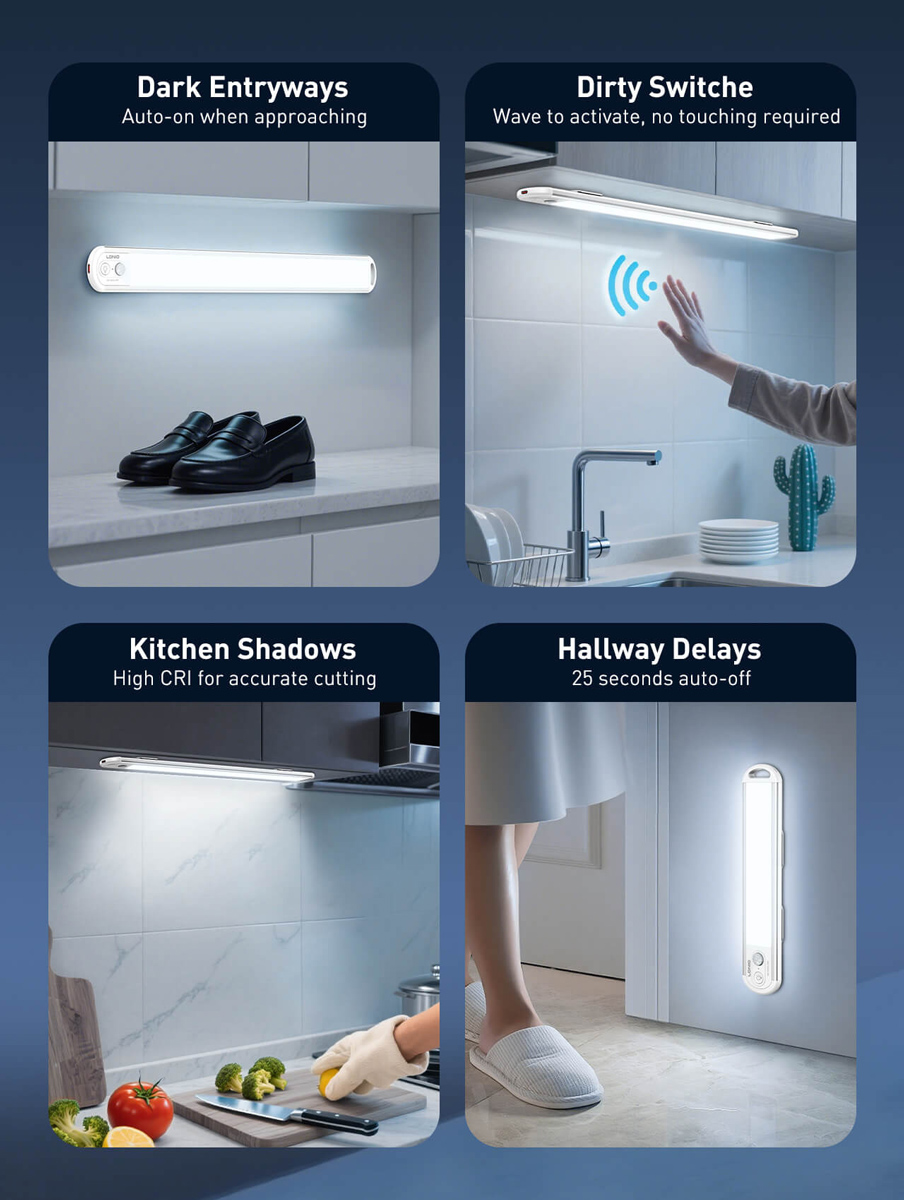 LDNIO LED φωτιστικό τοίχου/ντουλάπας Y6-1 με αισθητήρα κίνησης, 220x42x13mm, λευκό 4 LDNIO LED φωτιστικό τοίχου/ντουλάπας Y6-1 με αισθητήρα κίνησης, 220x42x13mm, λευκό - Image 2