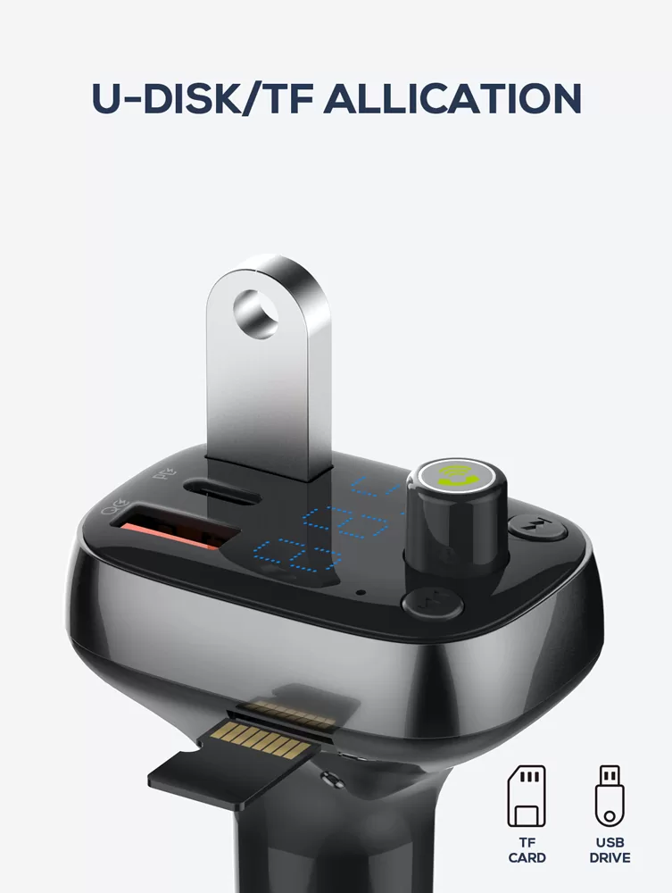 LDNIO FM Transmitter & φορτιστής C704Q, 2x USB/1x USB-C, 36W, Bluetooth, μαύρο 8 LDNIO FM Transmitter & φορτιστής C704Q, 2x USB/1x USB-C, 36W, Bluetooth, μαύρο - Image 6