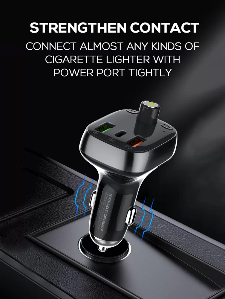 LDNIO FM Transmitter & φορτιστής C704Q, 2x USB/1x USB-C, 36W, Bluetooth, μαύρο 11 LDNIO FM Transmitter & φορτιστής C704Q, 2x USB/1x USB-C, 36W, Bluetooth, μαύρο - Image 9
