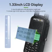 Retevis A61 pompodektis VHF UHF AM FM air band GPS IP67