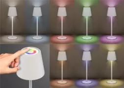 GOOBAY επιτραπέζιο φωτιστικό 73928, RGB, επαναφορτιζόμενο, λευκό 2