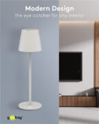 GOOBAY επιτραπέζιο φωτιστικό 73928, RGB, επαναφορτιζόμενο, λευκό 10