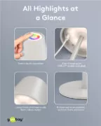 GOOBAY επιτραπέζιο φωτιστικό 73928, RGB, επαναφορτιζόμενο, λευκό 15