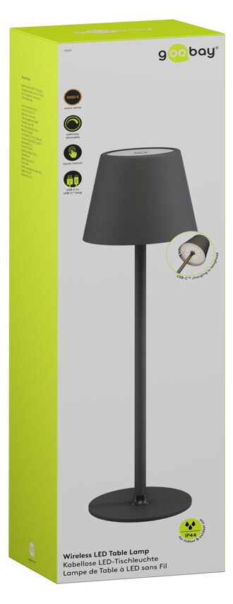 GOOBAY επιτραπέζιο φωτιστικό 77673, 3000K, dimmable, επαναφορτιζόμενο, μαύρο 5 GOOBAY επιτραπέζιο φωτιστικό 77673, 3000K, dimmable, επαναφορτιζόμενο, μαύρο - Image 3