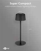 GOOBAY επιτραπέζιο φωτιστικό 77675, 3000K, dimmable, επαναφορτιζόμενο, μαύρο 11