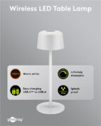 GOOBAY επιτραπέζιο φωτιστικό 77676, 3000K, dimmable, επαναφορτιζόμενο, λευκό 20 GOOBAY επιτραπέζιο φωτιστικό 77676, 3000K, dimmable, επαναφορτιζόμενο, λευκό 6