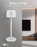 GOOBAY επιτραπέζιο φωτιστικό 77676, 3000K, dimmable, επαναφορτιζόμενο, λευκό 21 GOOBAY επιτραπέζιο φωτιστικό 77676, 3000K, dimmable, επαναφορτιζόμενο, λευκό 7