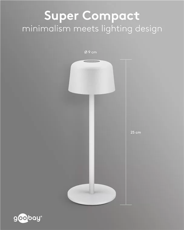 GOOBAY επιτραπέζιο φωτιστικό 77676, 3000K, dimmable, επαναφορτιζόμενο, λευκό 13 GOOBAY επιτραπέζιο φωτιστικό 77676, 3000K, dimmable, επαναφορτιζόμενο, λευκό - Image 11