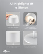 GOOBAY επιτραπέζιο φωτιστικό 77676, 3000K, dimmable, επαναφορτιζόμενο, λευκό 26 GOOBAY επιτραπέζιο φωτιστικό 77676, 3000K, dimmable, επαναφορτιζόμενο, λευκό 12