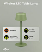 GOOBAY επιτραπέζιο φωτιστικό 77677, 3000K, dimmable, επαναφορτιζόμενο, πράσινο 20 GOOBAY επιτραπέζιο φωτιστικό 77677, 3000K, dimmable, επαναφορτιζόμενο, πράσινο 6