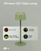 GOOBAY επιτραπέζιο φωτιστικό 77677, 3000K, dimmable, επαναφορτιζόμενο, πράσινο 6