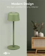 GOOBAY επιτραπέζιο φωτιστικό 77677, 3000K, dimmable, επαναφορτιζόμενο, πράσινο 7