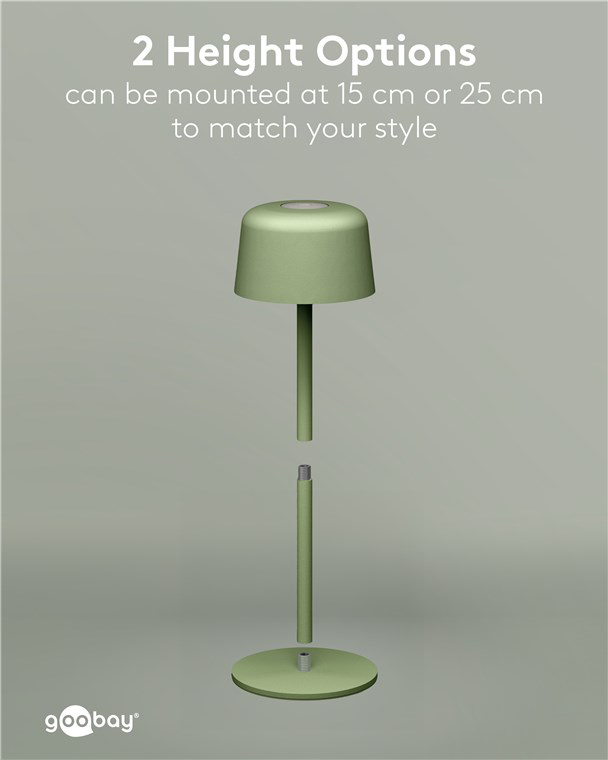 GOOBAY επιτραπέζιο φωτιστικό 77677, 3000K, dimmable, επαναφορτιζόμενο, πράσινο 10 GOOBAY επιτραπέζιο φωτιστικό 77677, 3000K, dimmable, επαναφορτιζόμενο, πράσινο - Image 8