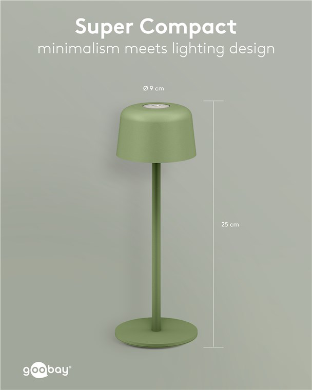 GOOBAY επιτραπέζιο φωτιστικό 77677, 3000K, dimmable, επαναφορτιζόμενο, πράσινο 13 GOOBAY επιτραπέζιο φωτιστικό 77677, 3000K, dimmable, επαναφορτιζόμενο, πράσινο - Image 11