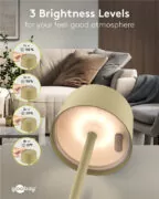 GOOBAY επιτραπέζιο φωτιστικό 77678, 3000K, dimmable, επαναφορτιζόμενο, μπεζ 2