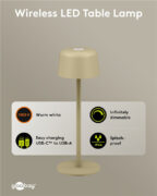 GOOBAY επιτραπέζιο φωτιστικό 77678, 3000K, dimmable, επαναφορτιζόμενο, μπεζ 19 GOOBAY επιτραπέζιο φωτιστικό 77678, 3000K, dimmable, επαναφορτιζόμενο, μπεζ 5