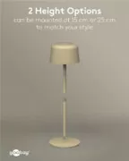 GOOBAY επιτραπέζιο φωτιστικό 77678, 3000K, dimmable, επαναφορτιζόμενο, μπεζ 8