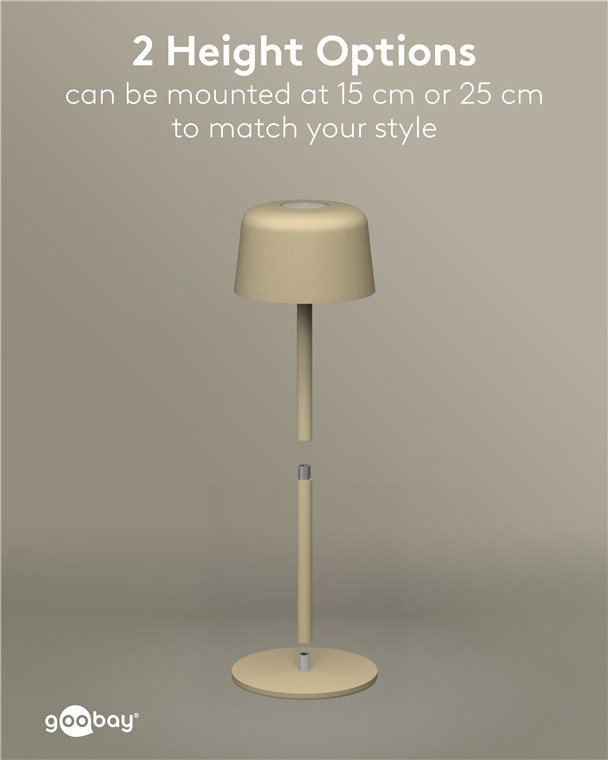 GOOBAY επιτραπέζιο φωτιστικό 77678, 3000K, dimmable, επαναφορτιζόμενο, μπεζ 9 GOOBAY επιτραπέζιο φωτιστικό 77678, 3000K, dimmable, επαναφορτιζόμενο, μπεζ - Image 8