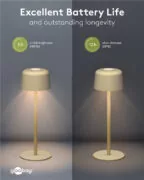 GOOBAY επιτραπέζιο φωτιστικό 77678, 3000K, dimmable, επαναφορτιζόμενο, μπεζ 9