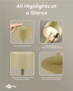 GOOBAY επιτραπέζιο φωτιστικό 77678, 3000K, dimmable, επαναφορτιζόμενο, μπεζ 12