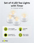 GOOBAY σετ LED φωτιστικά ρεσώ 77752, 2500K, IP20, 4τμχ 3