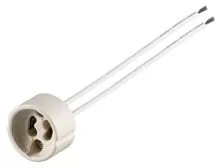 GOOBAY ντουί λάμπας GU10 με καλώδια 9134, 230V/100W, κεραμικό, λευκό