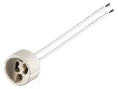 GOOBAY ντουί λάμπας GU10 με καλώδια 9134, 230V/100W, κεραμικό, λευκό
