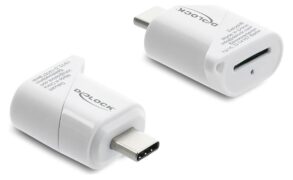 DELOCK card reader 91427 για micro SD, USB-C σύνδεση, 5Gbps, λευκό