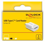 DELOCK card reader 91427 για micro SD, USB-C σύνδεση, 5Gbps, λευκό 4