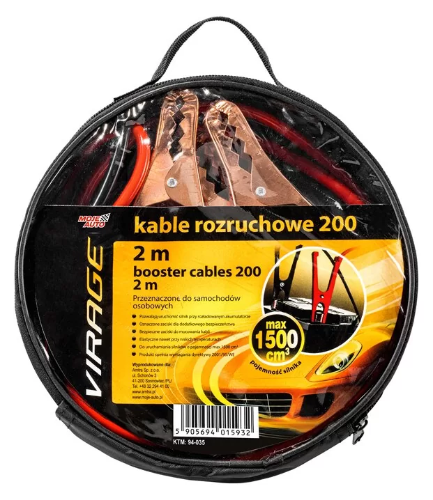 MOJE AUTO ζεύγος καλωδίων φόρτισης μπαταρίας 94-035, 200A, 2m 4 MOJE AUTO ζεύγος καλωδίων φόρτισης μπαταρίας 94-035, 200A, 2m - Image 2