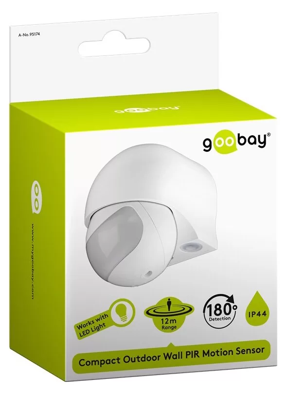 GOOBAY ανιχνευτής κίνησης 95174, εξωτερική χρήση, IP44, 180°, 12m, λευκό 5 GOOBAY ανιχνευτής κίνησης 95174, εξωτερική χρήση, IP44, 180°, 12m, λευκό - Image 3