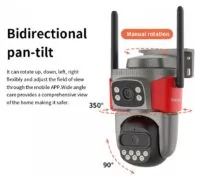 VSTARCAM smart κάμερα AF621DR, dual lens, αναγνώριση φωτιάς & καπνού, 2MP, WiFi, SD, PTZ, IP66 3